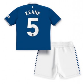 Everton Michael Keane #5 Hjemmebanesæt Børn 2023-24 Kort ærmer (+ korte bukser)